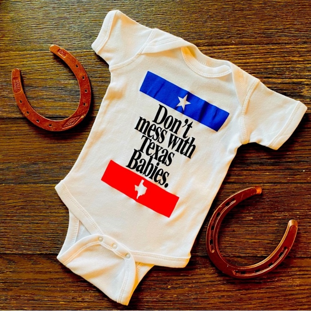 NEW 18 Month White Texas Baby Onesie Shirt Country Western Outfit Cowboy Unisex
